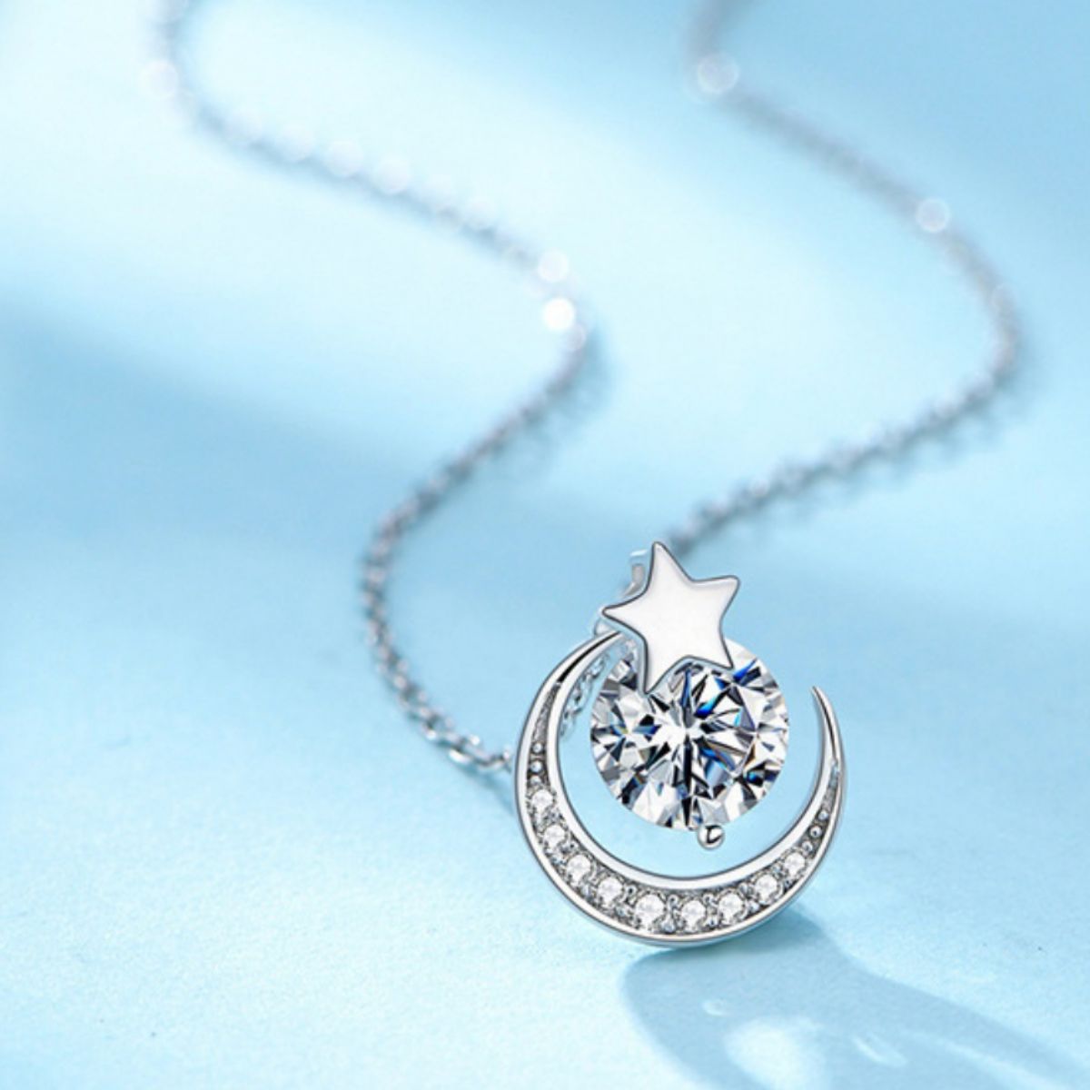 Star and Moon Pendant Necklace