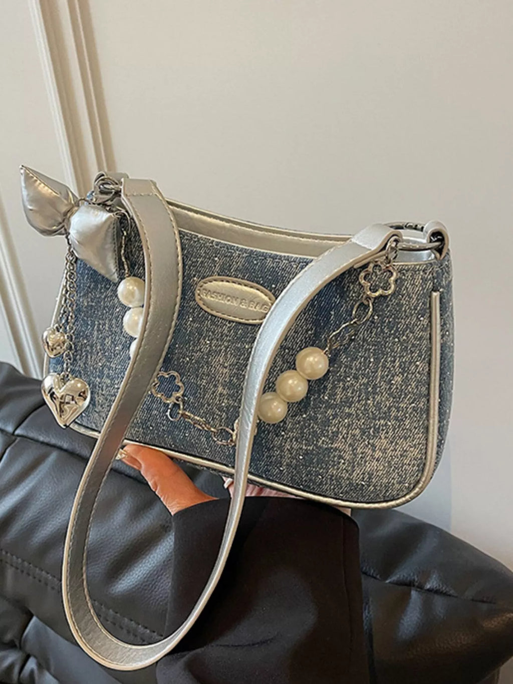 Pearl Chain Shoulder Bag