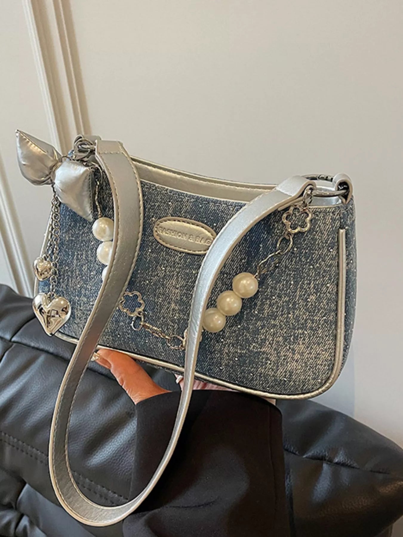 Pearl Chain Shoulder Bag