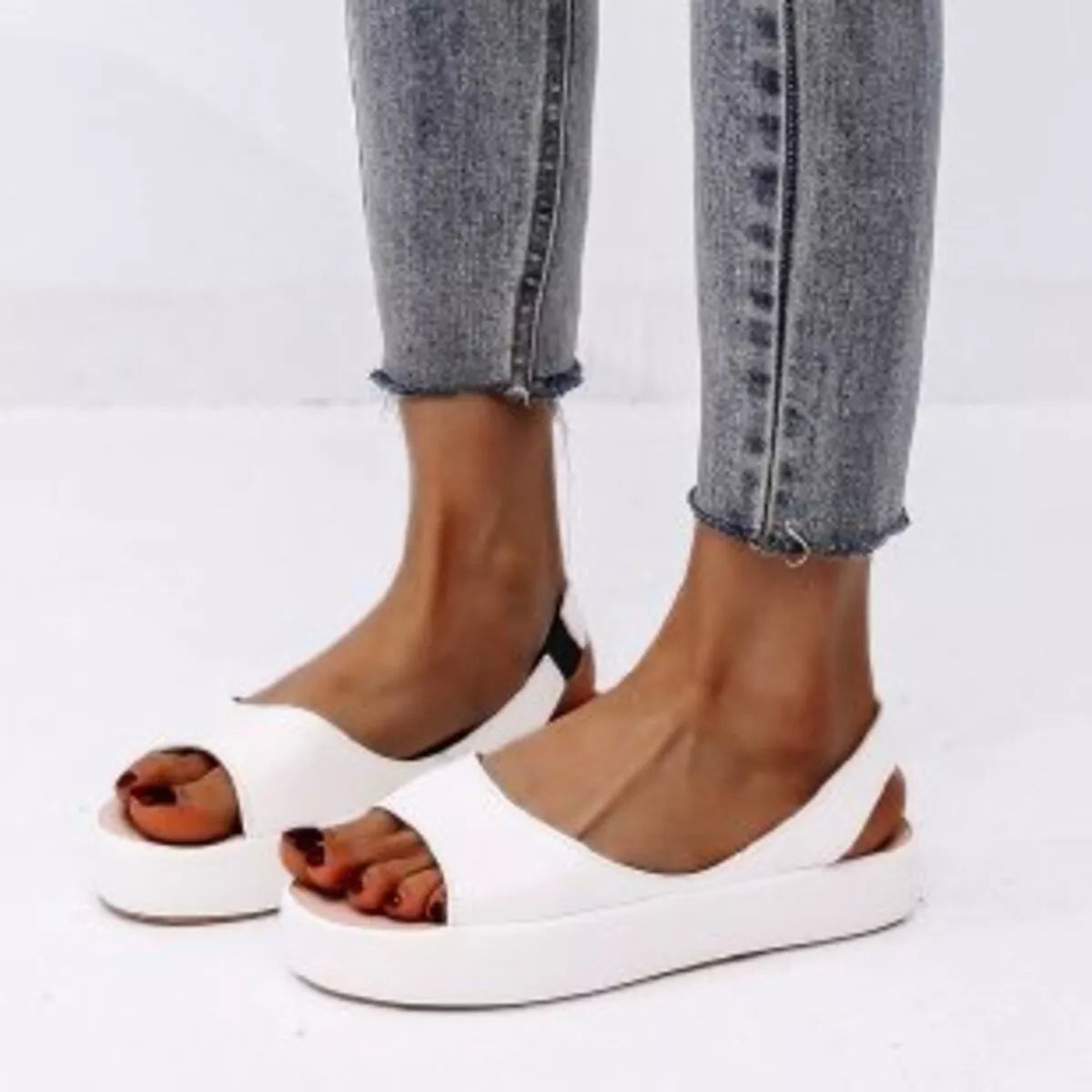 Peep Toe Platform Sandals