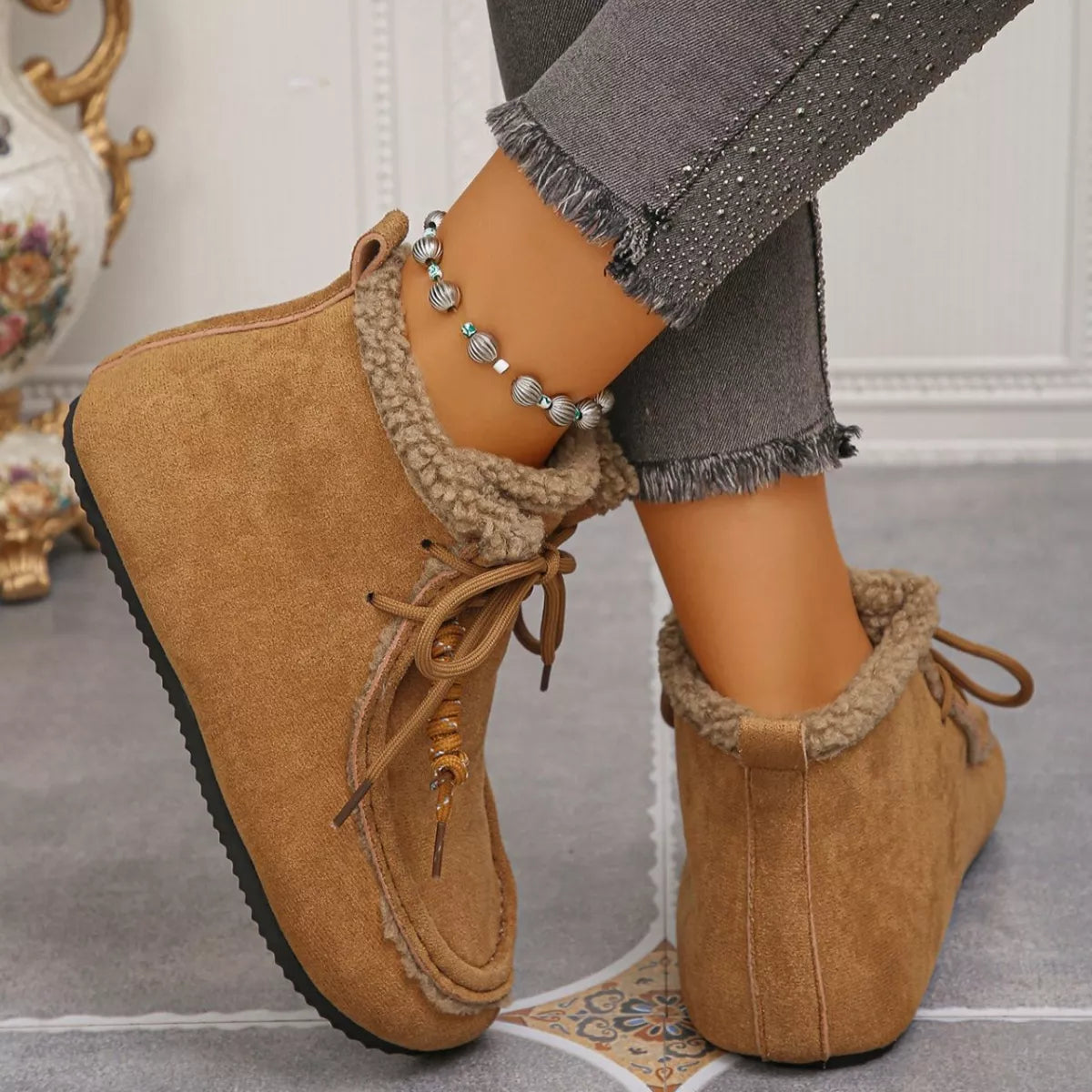 Plush Lining Ankle Boots