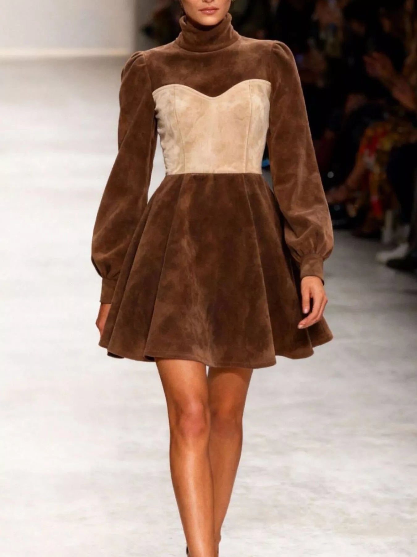 Turtleneck Long Sleeve Mini Dress