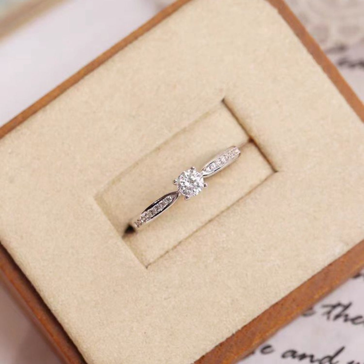 925 Sterling Silver Moissanite Ring