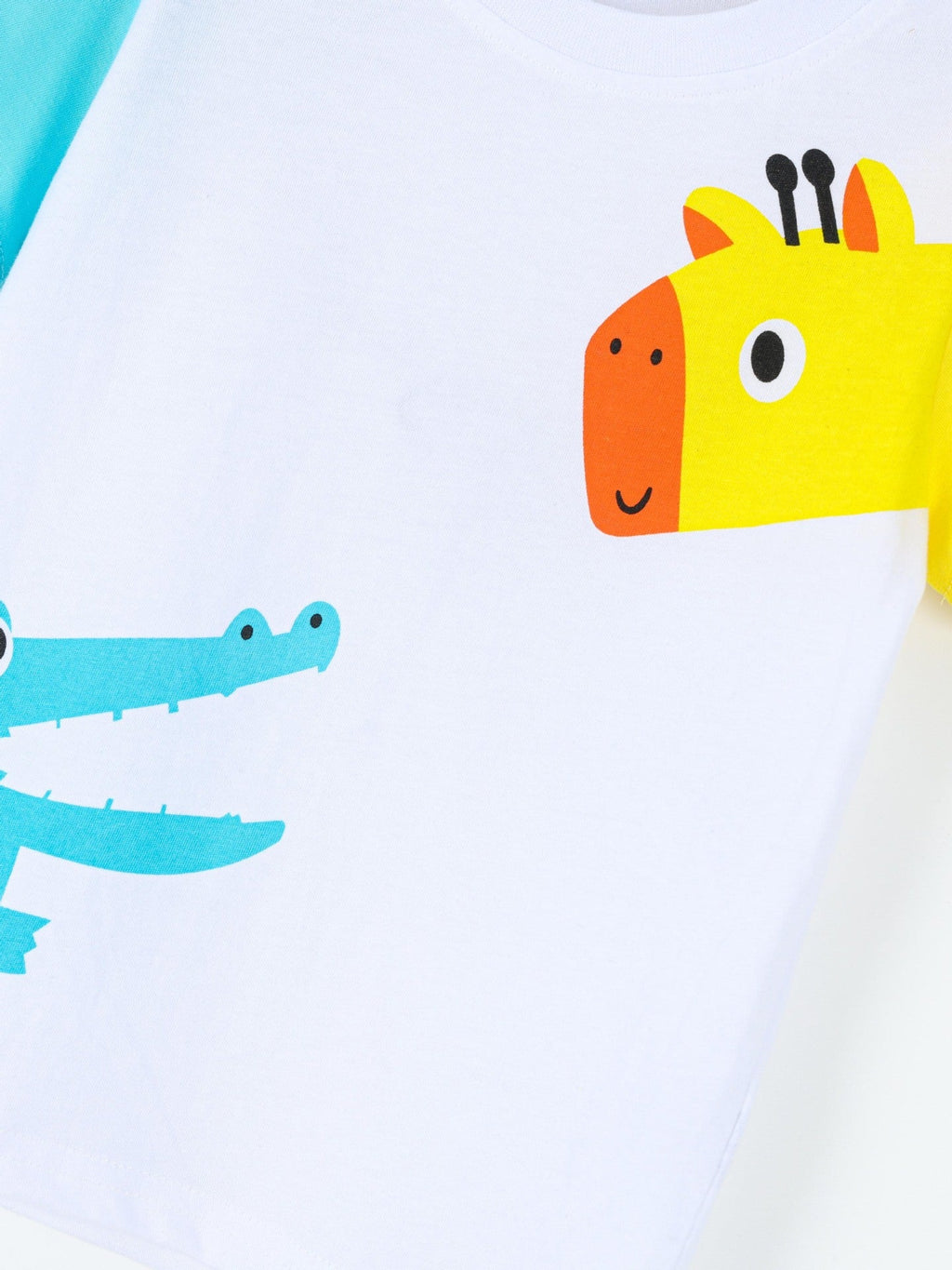Children's Animal Print Color Block T-Shirt