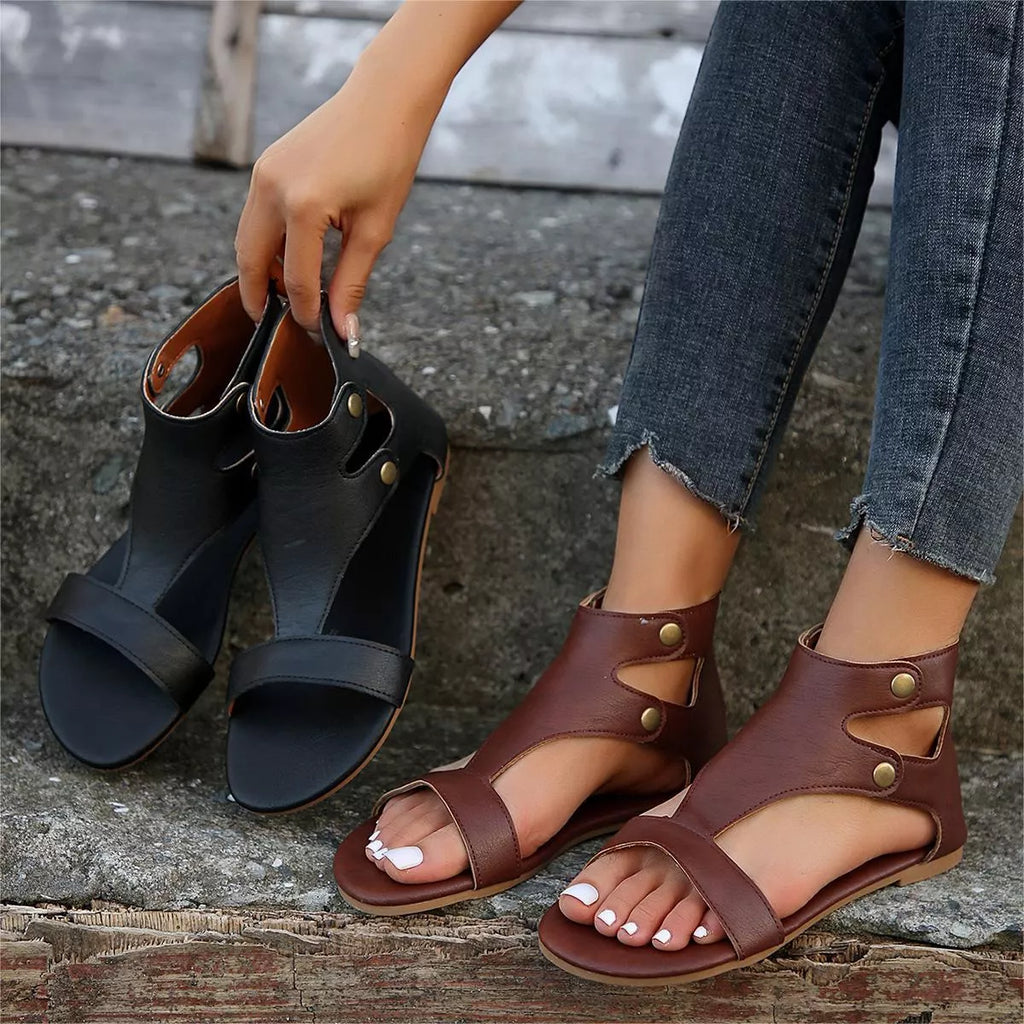 Open Toe Cutout Sandals
