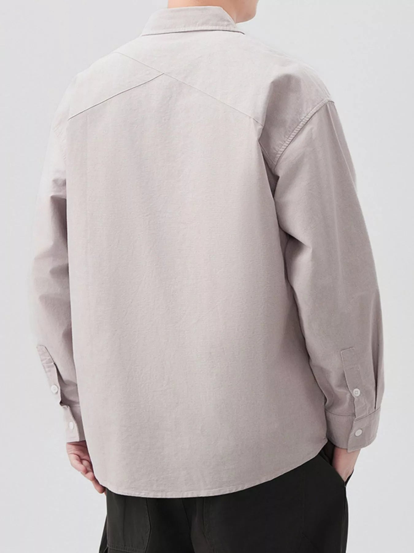 Men's Plus Size Button Up Long Sleeve Shirt