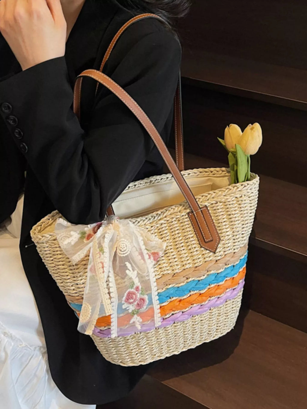 Straw Woven Shoulder Bag