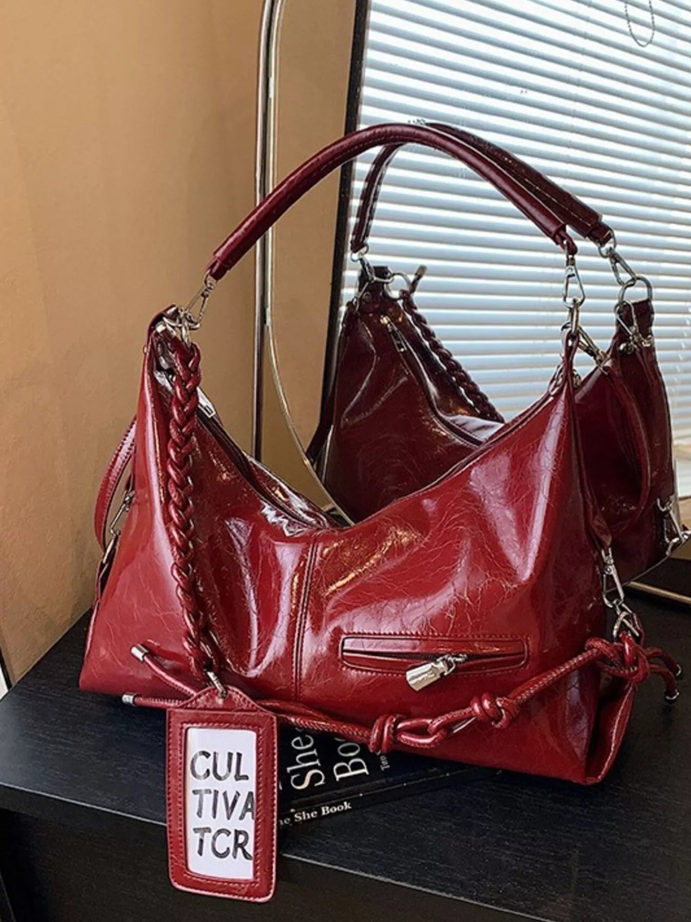Vintage Braided Strap Shoulder Bag