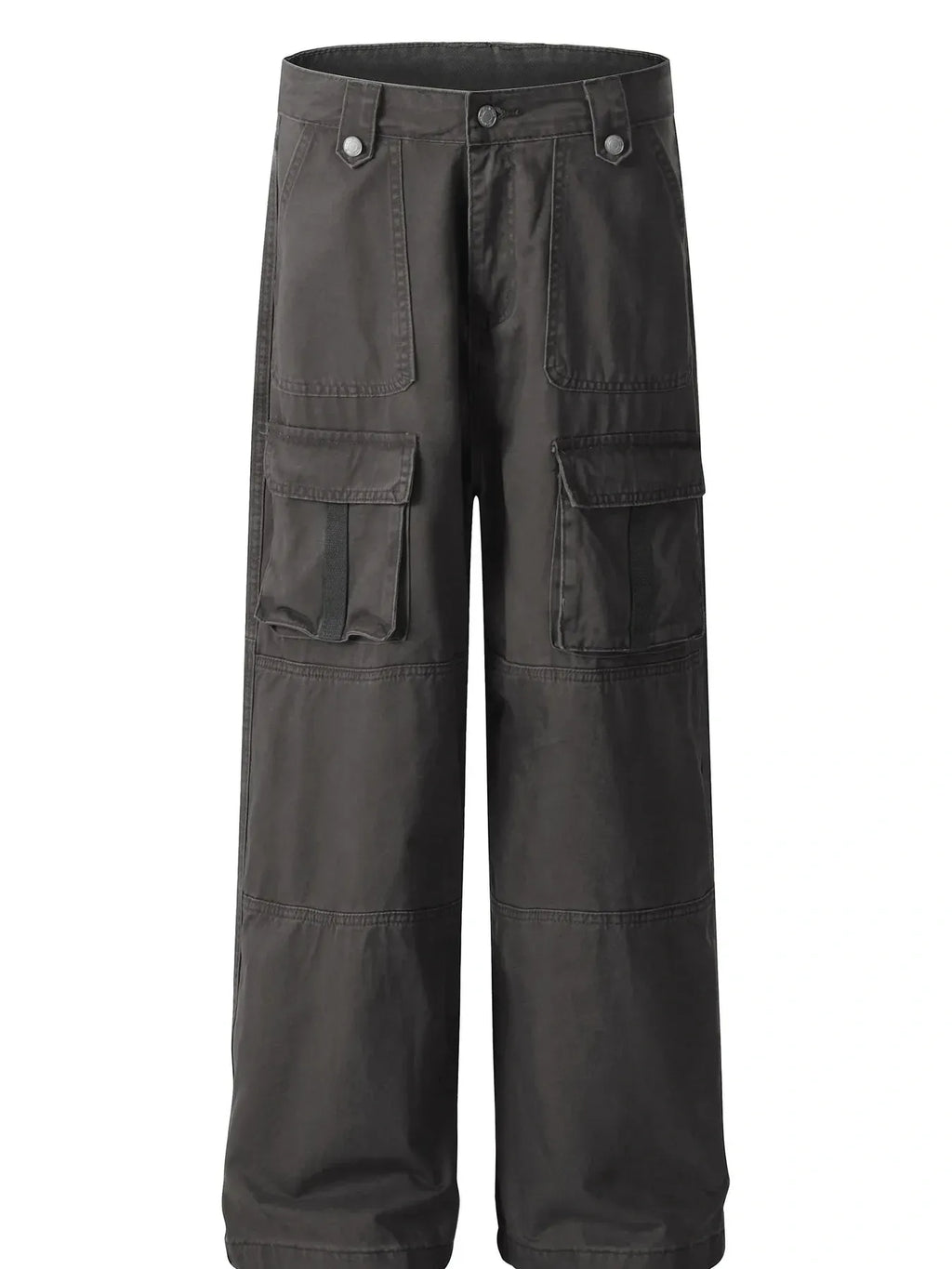 Men's Casual Cargo Wide Leg Pants with Multiple Pockets