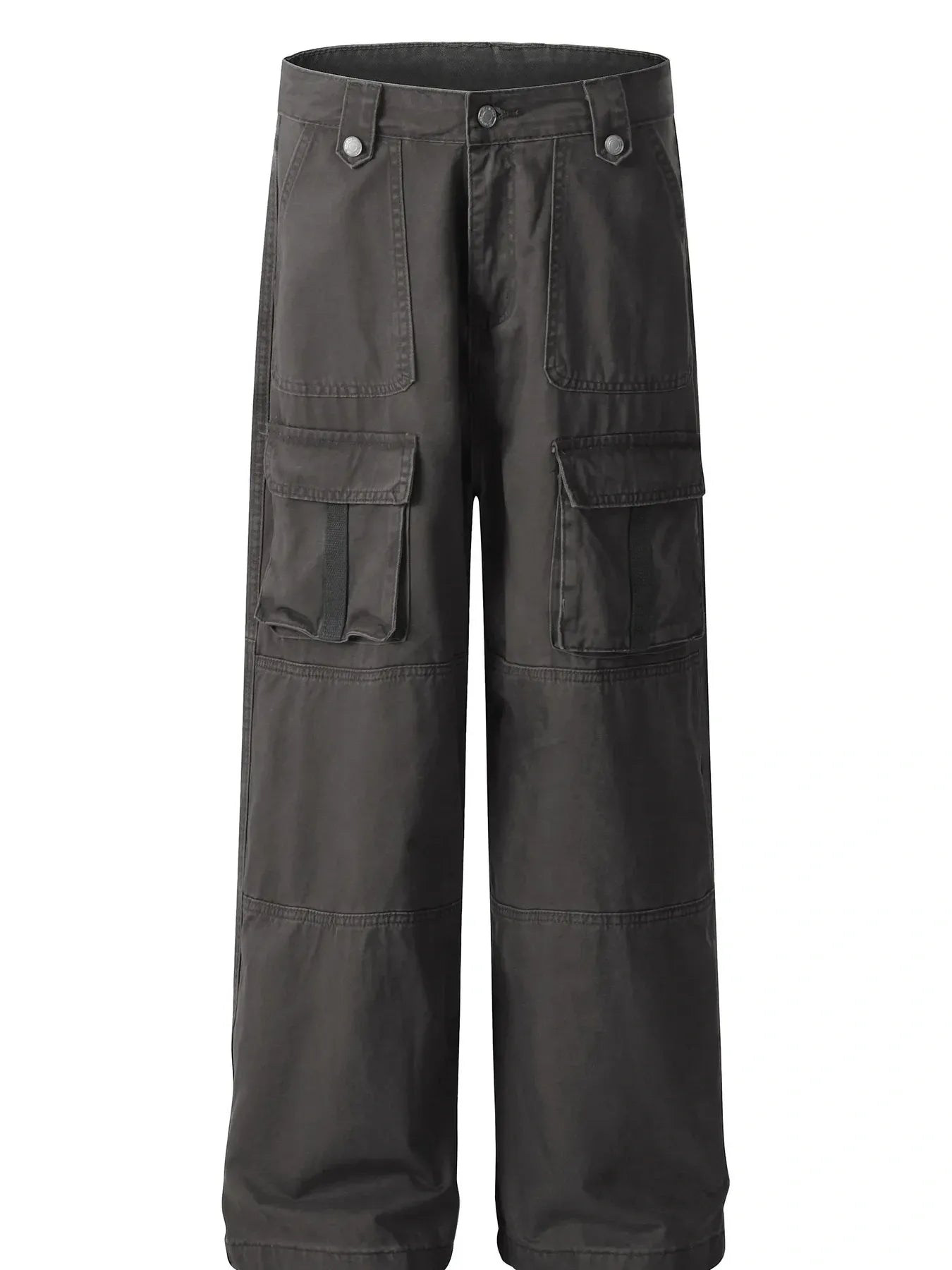 Men's Casual Cargo Wide Leg Pants with Multiple Pockets