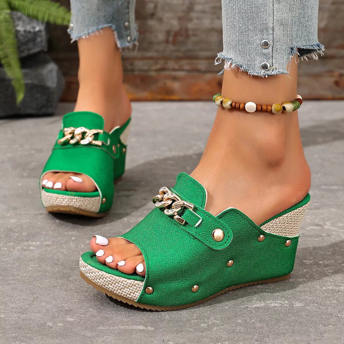 Open Toe Wedge Sandals