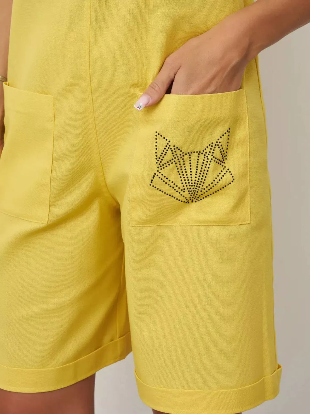 Sleeveless Tie-Strap Romper