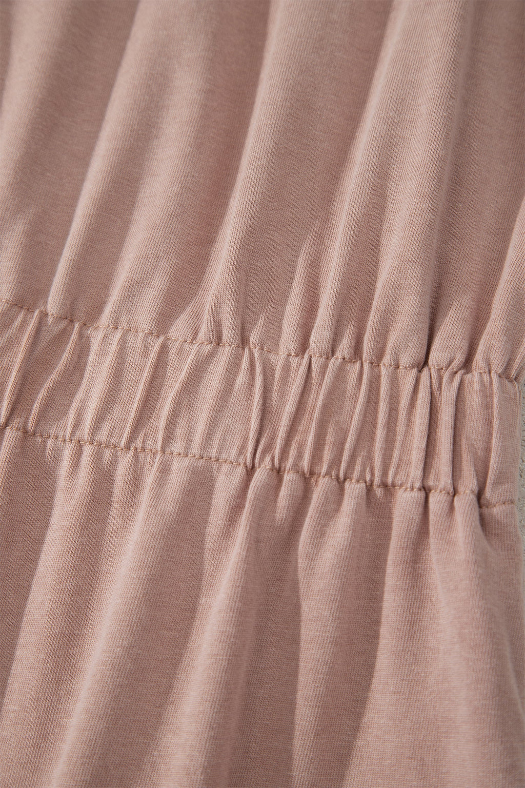 Mineral Wash Scoop Neck Elastic Waist Mini Dress