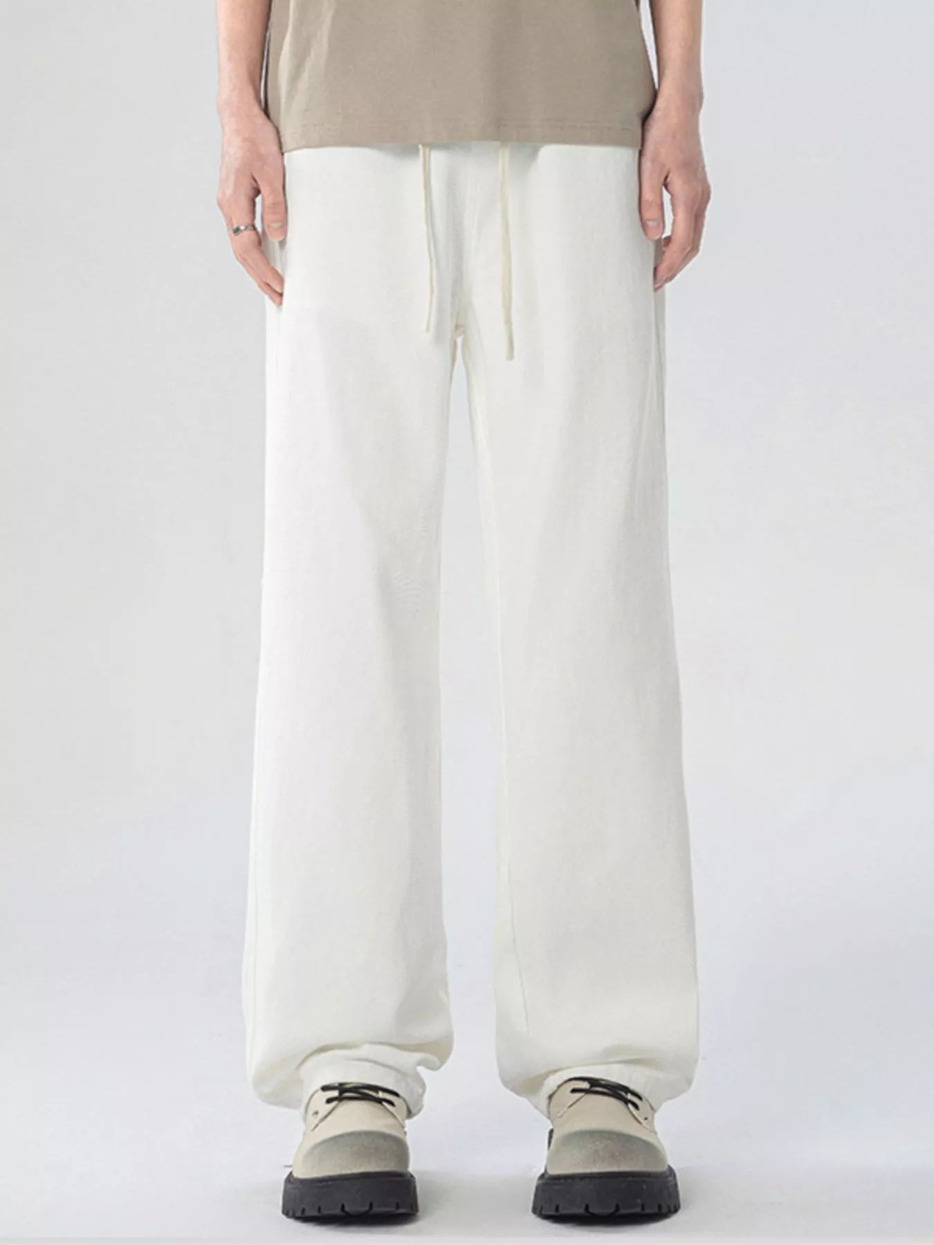 Men's Full Size Loose Fit Drawstring Linen Pants Plus Size