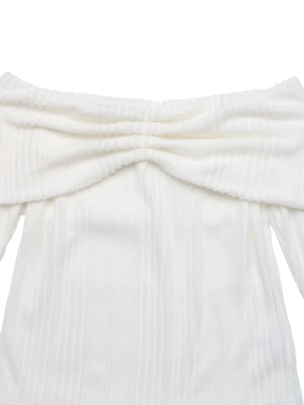 Off-Shoulder Ribbed Knit Top