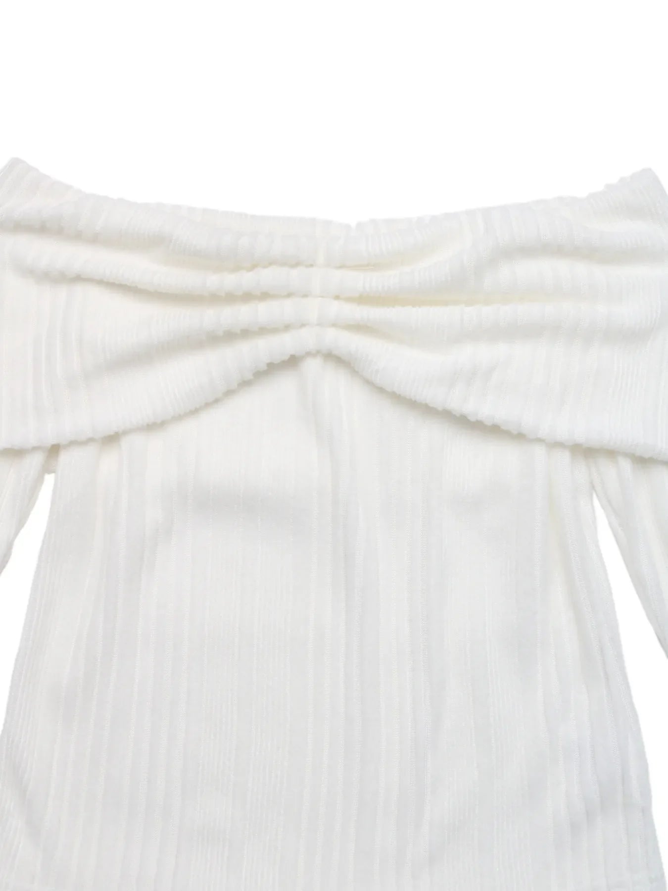 Off-Shoulder Ribbed Knit Top