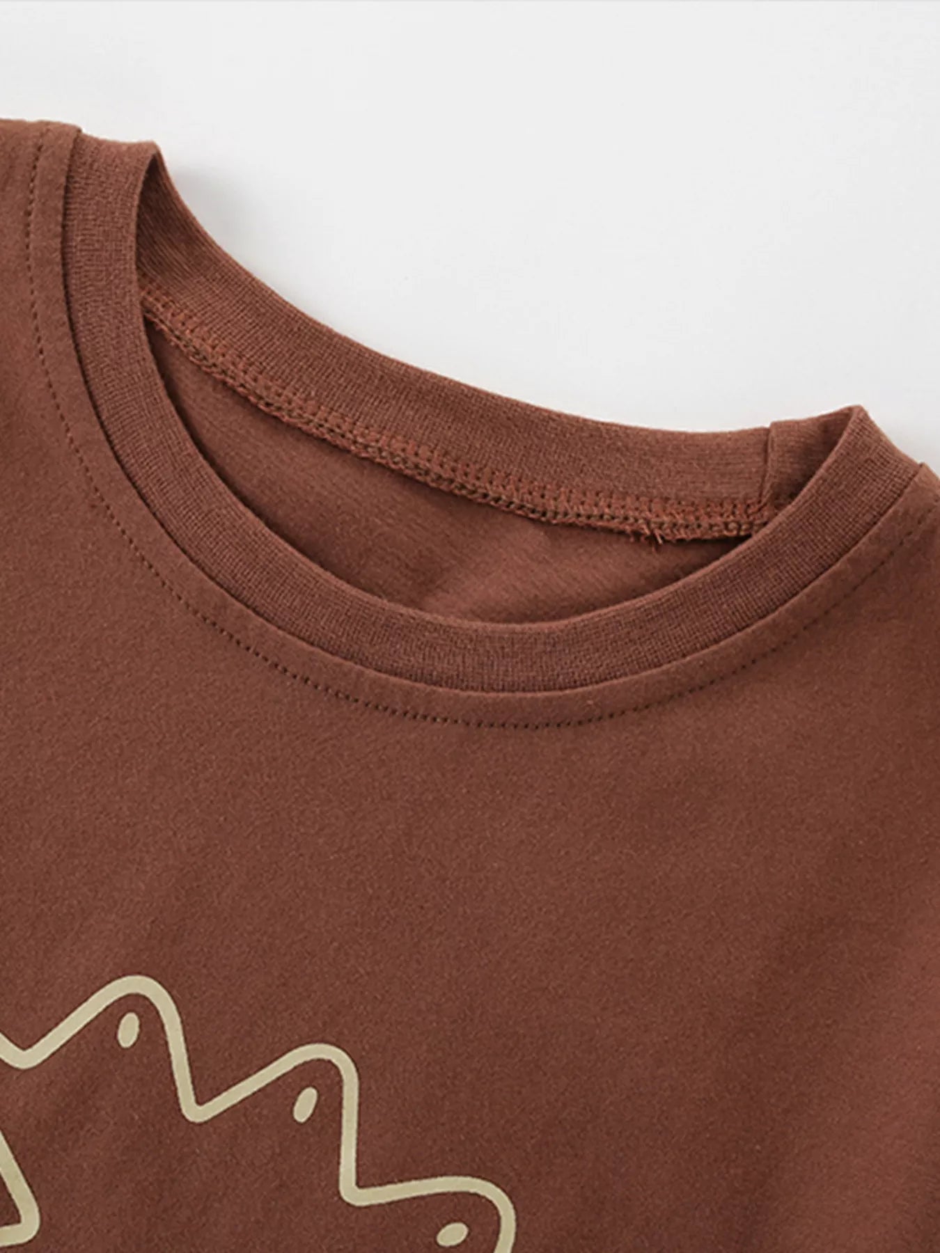 Children's Cartoon Lion Round Neck T-Shirt