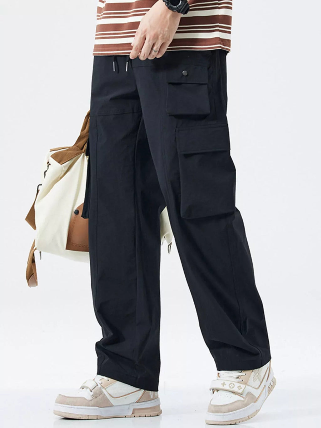Men's Full Size Relaxed Fit Cargo Pants Plus Size