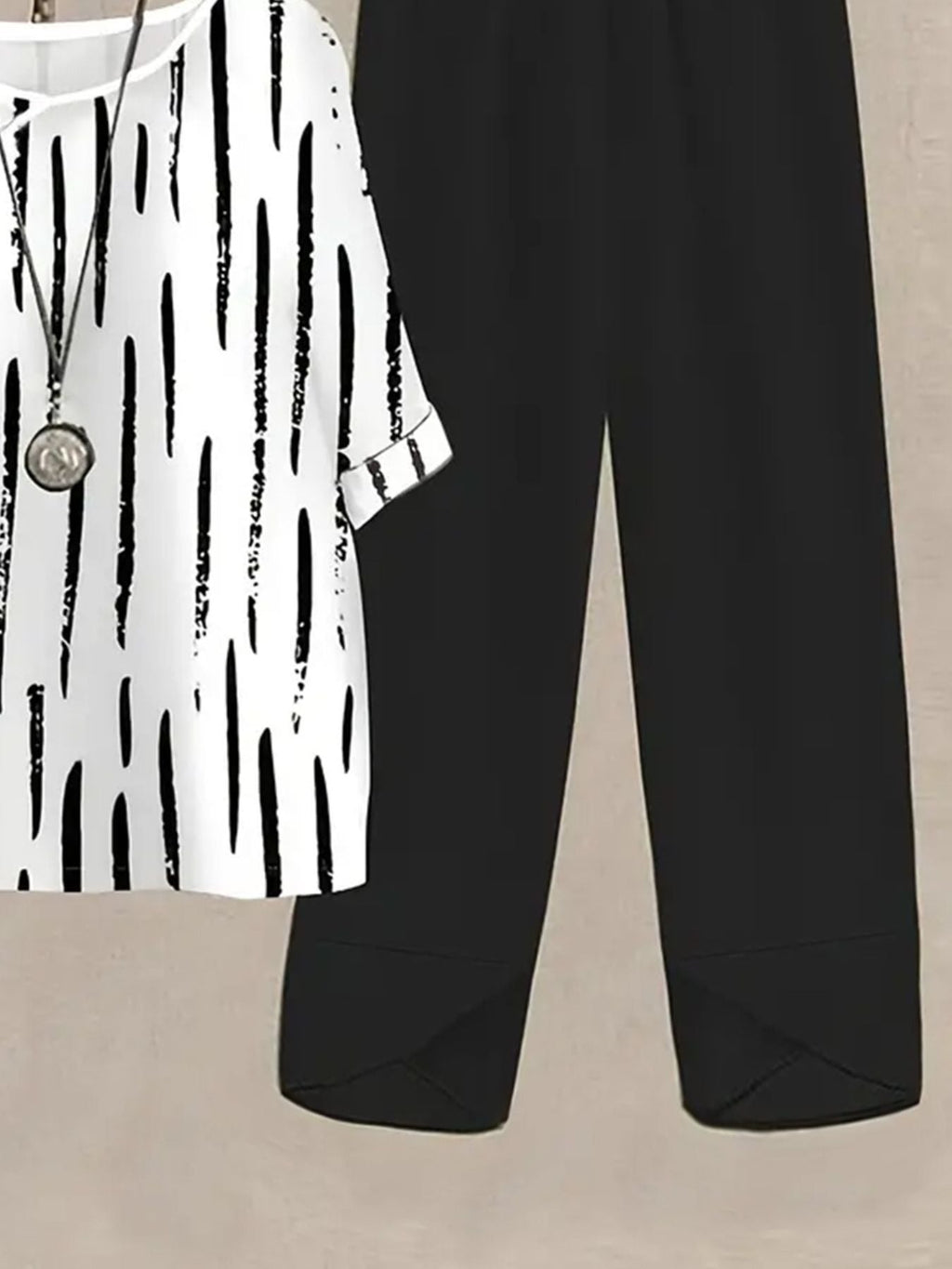 Printed Half Sleeve Top and Pants Set