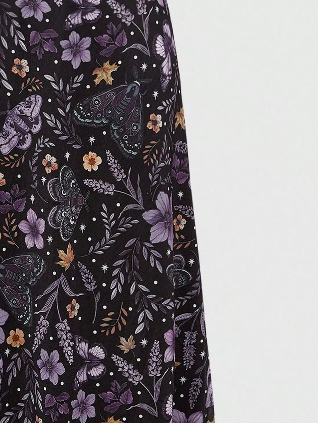 Floral Print Flowy Midi Skirt