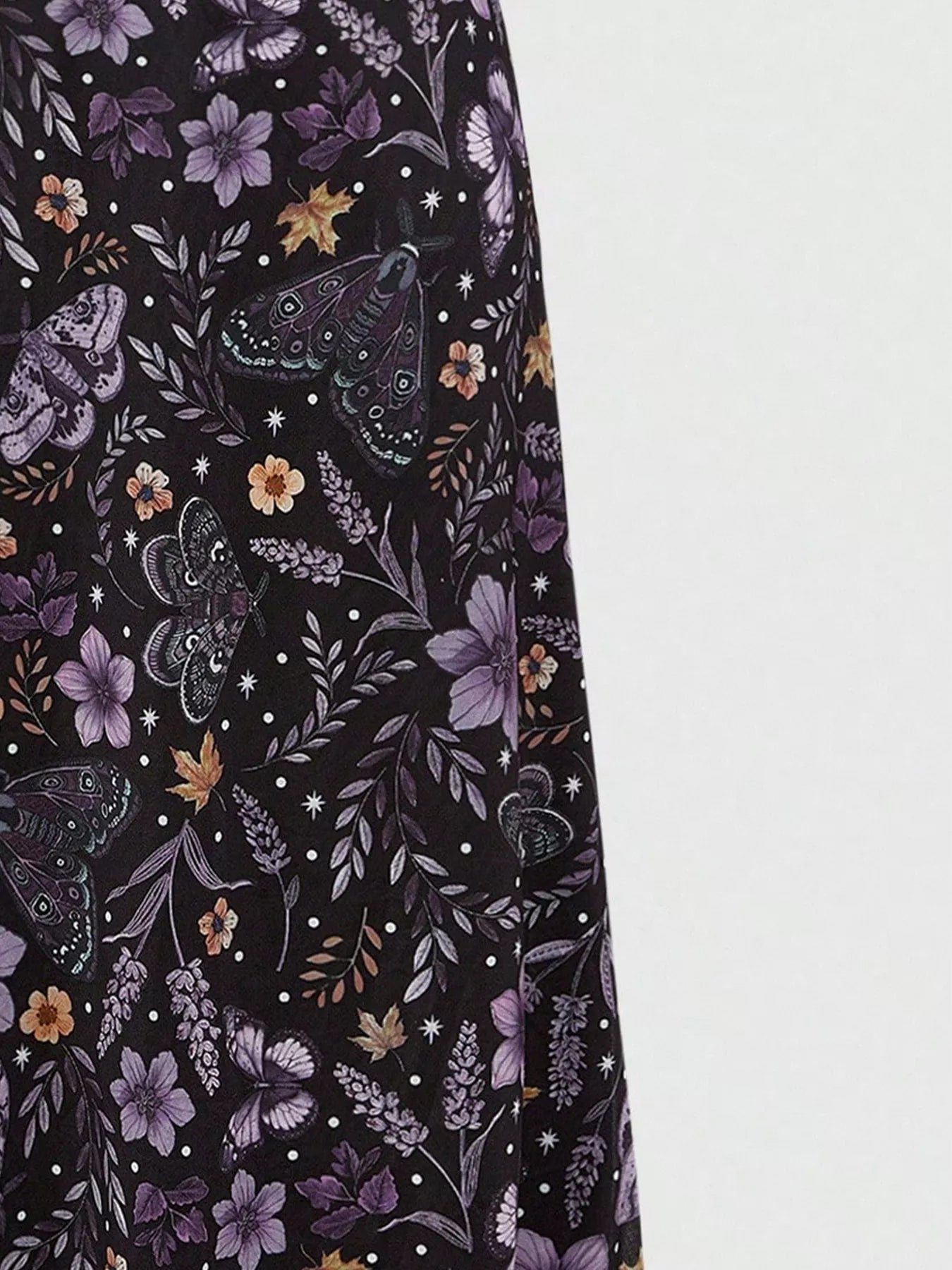 Floral Print Flowy Midi Skirt