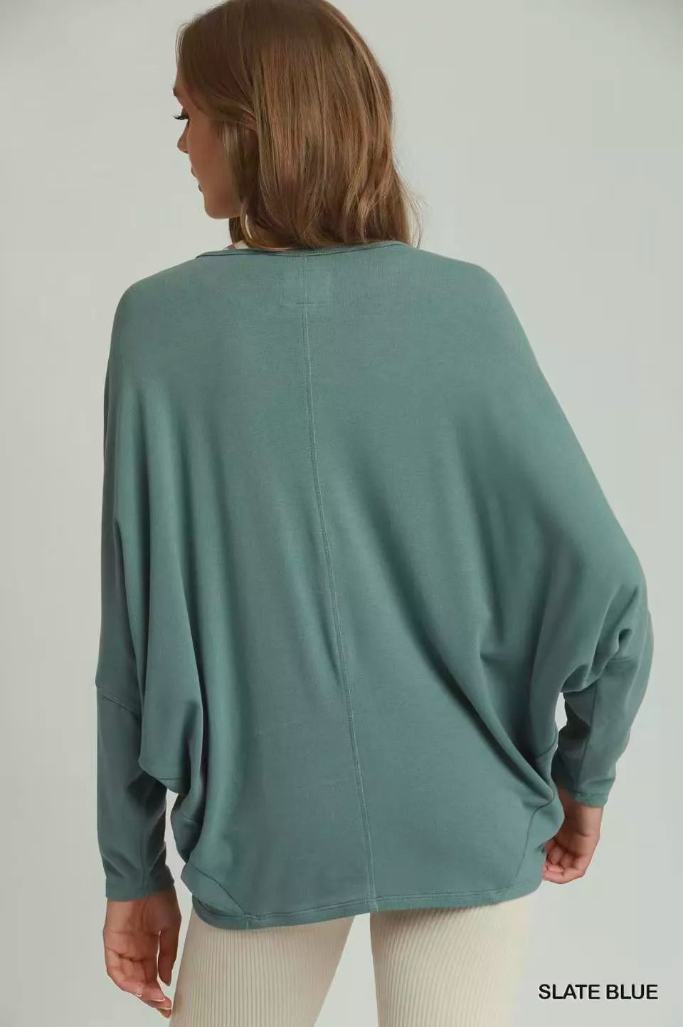 Umgee Batwing Round Neck Long Sleeve Top