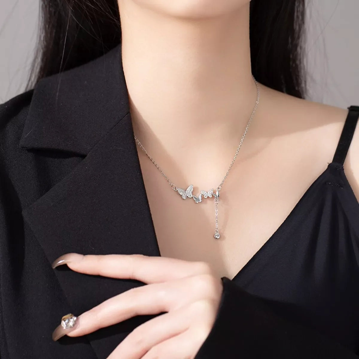 925 Sterling Silver Butterfly Necklace