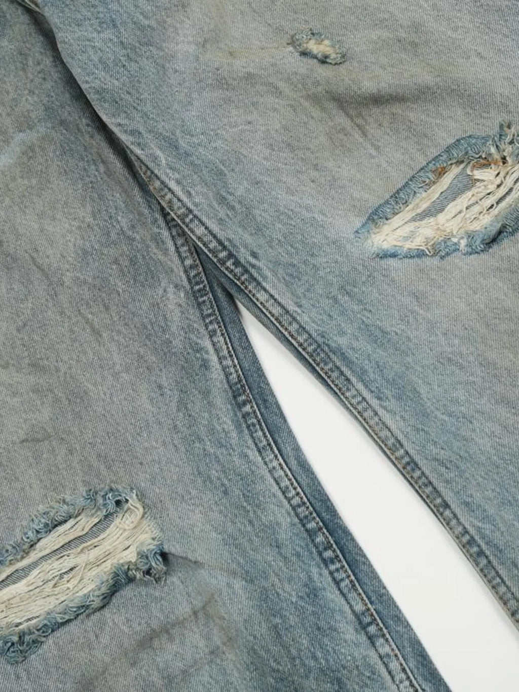 Men's Distressed Wide Leg Jeans