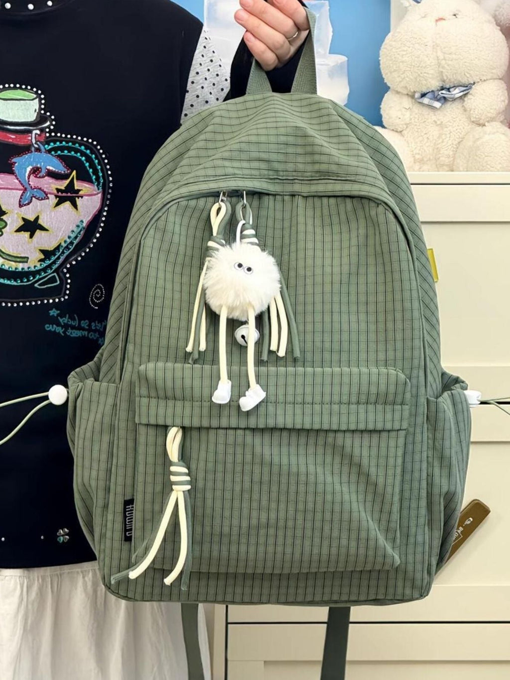 Casual Plaid Backpack Bag