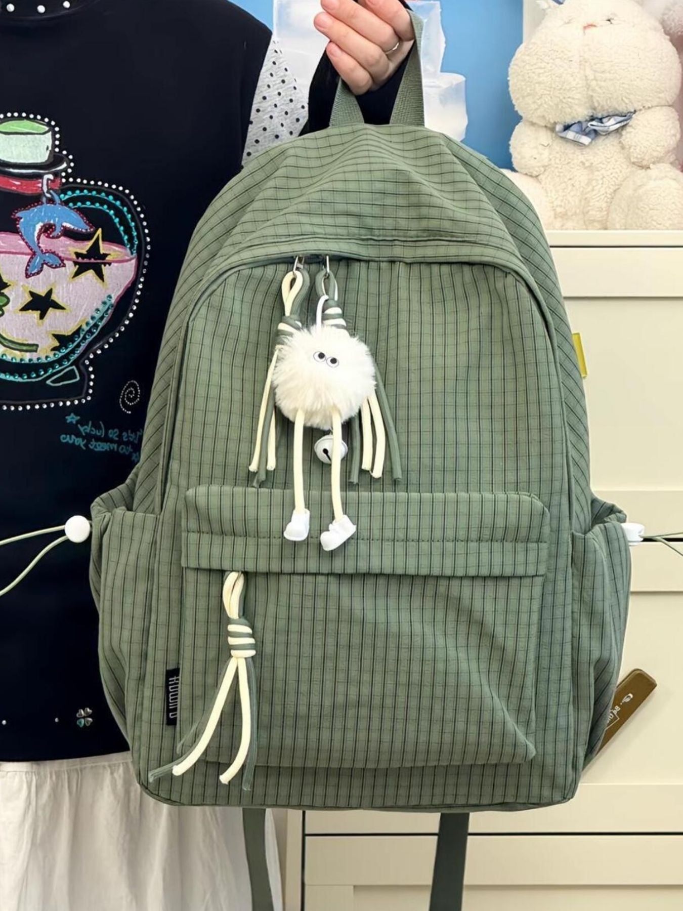 Casual Plaid Backpack Bag
