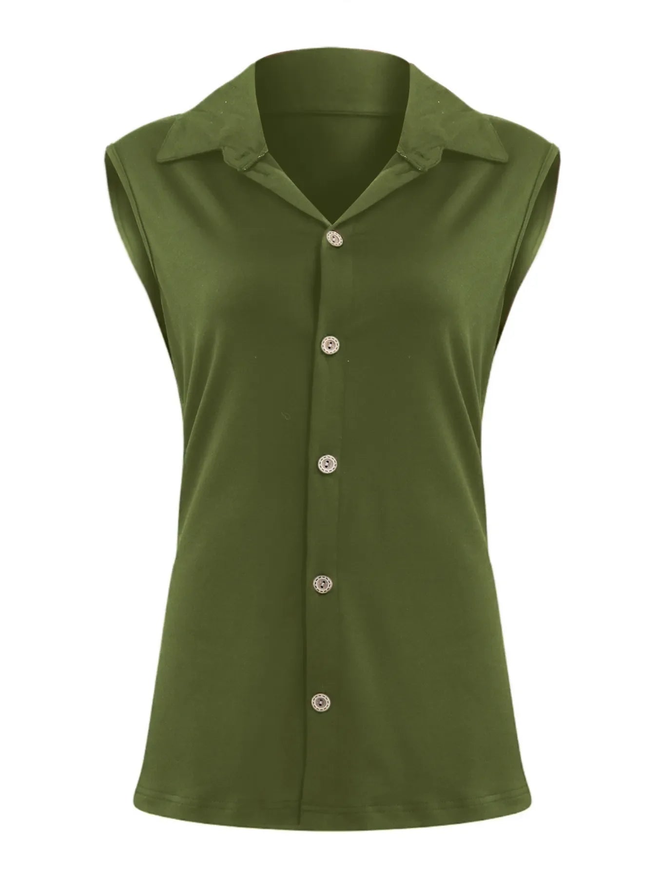 Button Down Sleeveless Top