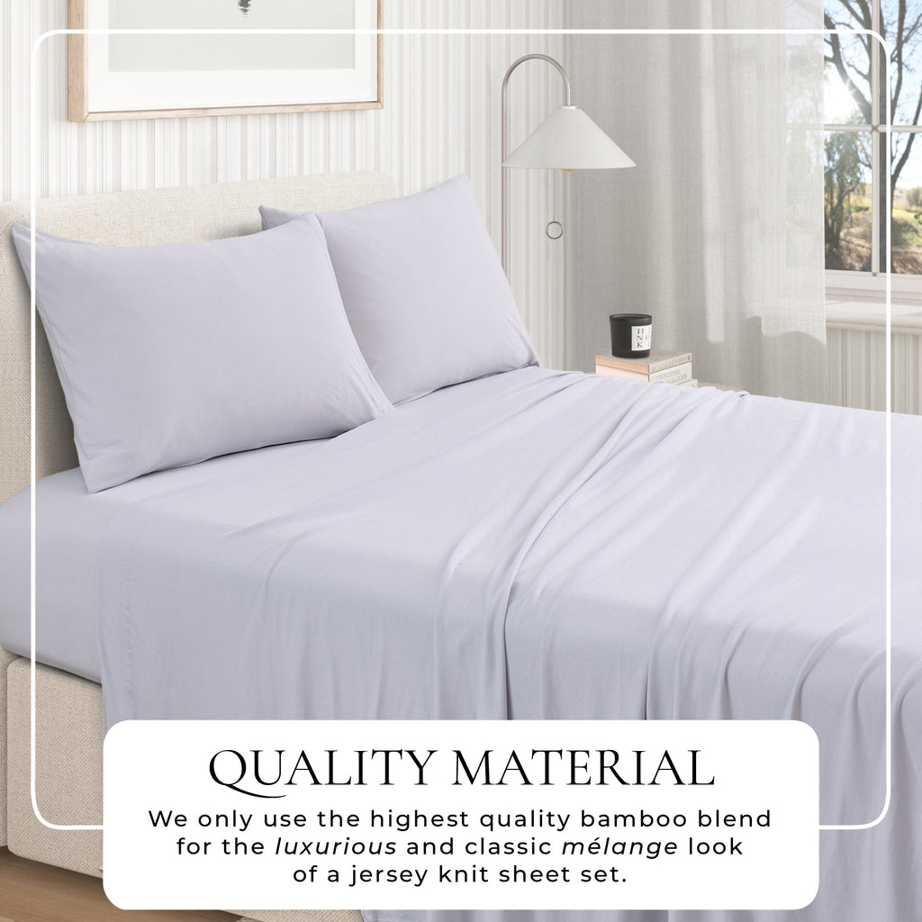 Viscose from Bamboo & Cotton Blend Jersey Knit Sheets