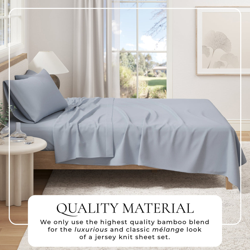 Viscose from Bamboo & Cotton Blend Jersey Knit Sheets