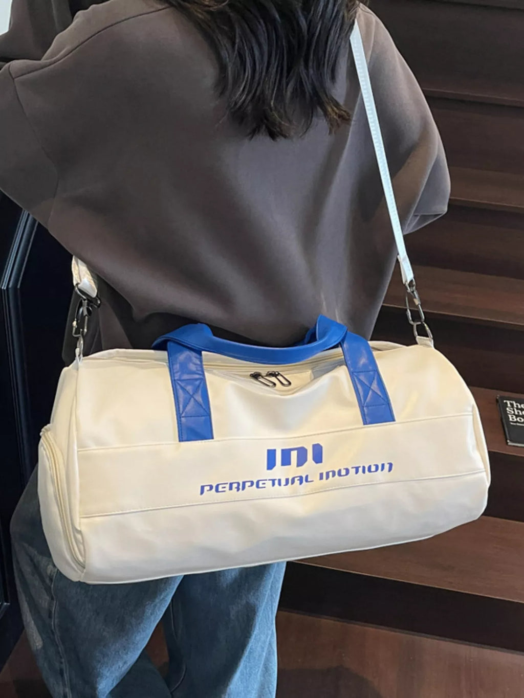 Sporty Duffel Bag with Shoulder Strap