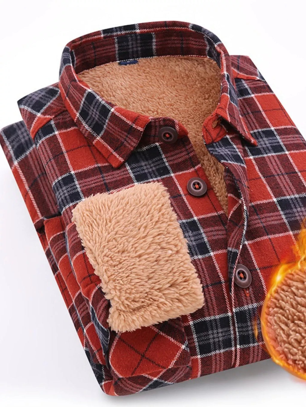 Men's Plus Size Casual Plaid Button Up Shirt