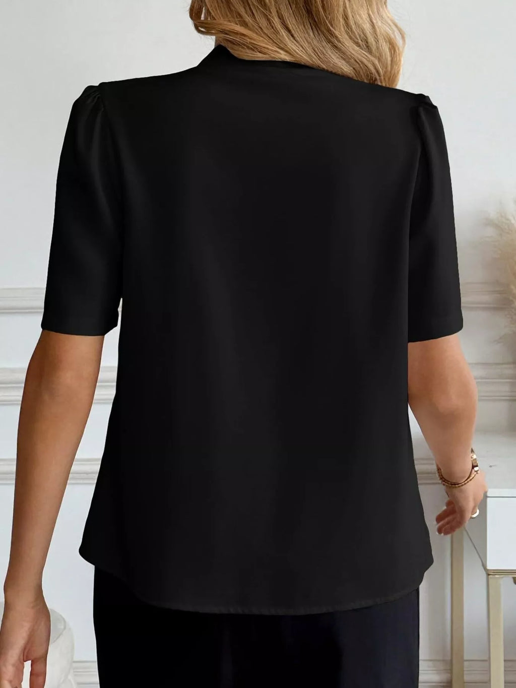 V-Neck Button-Down Shirt
