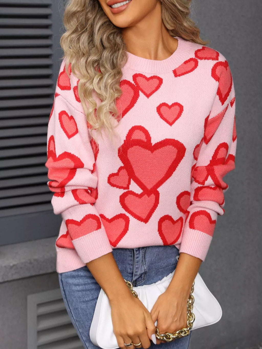 Valentine's Day Heart Crew Neck Sweater