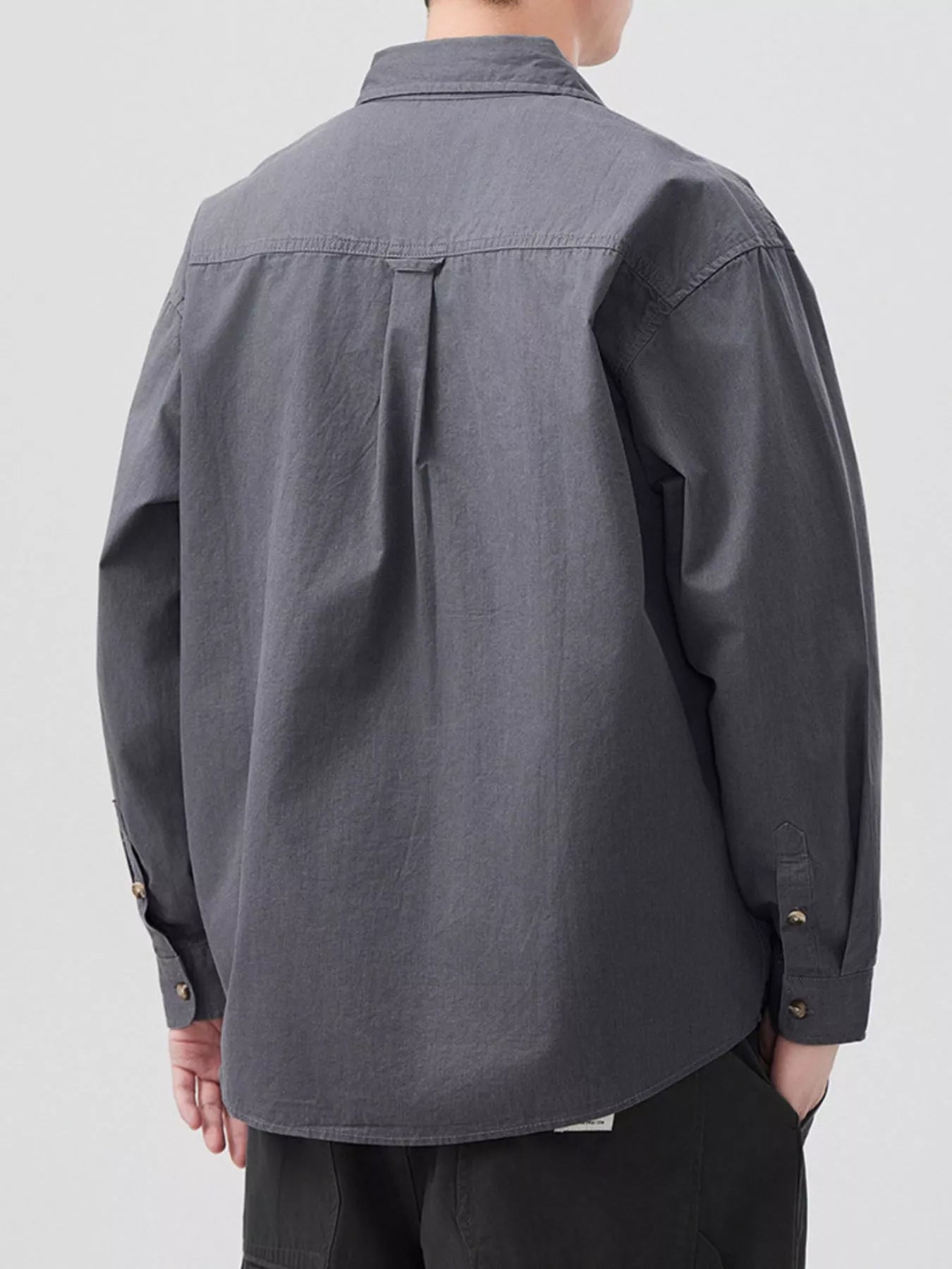 Men's Plus Size Button Up Long Sleeve Shirt