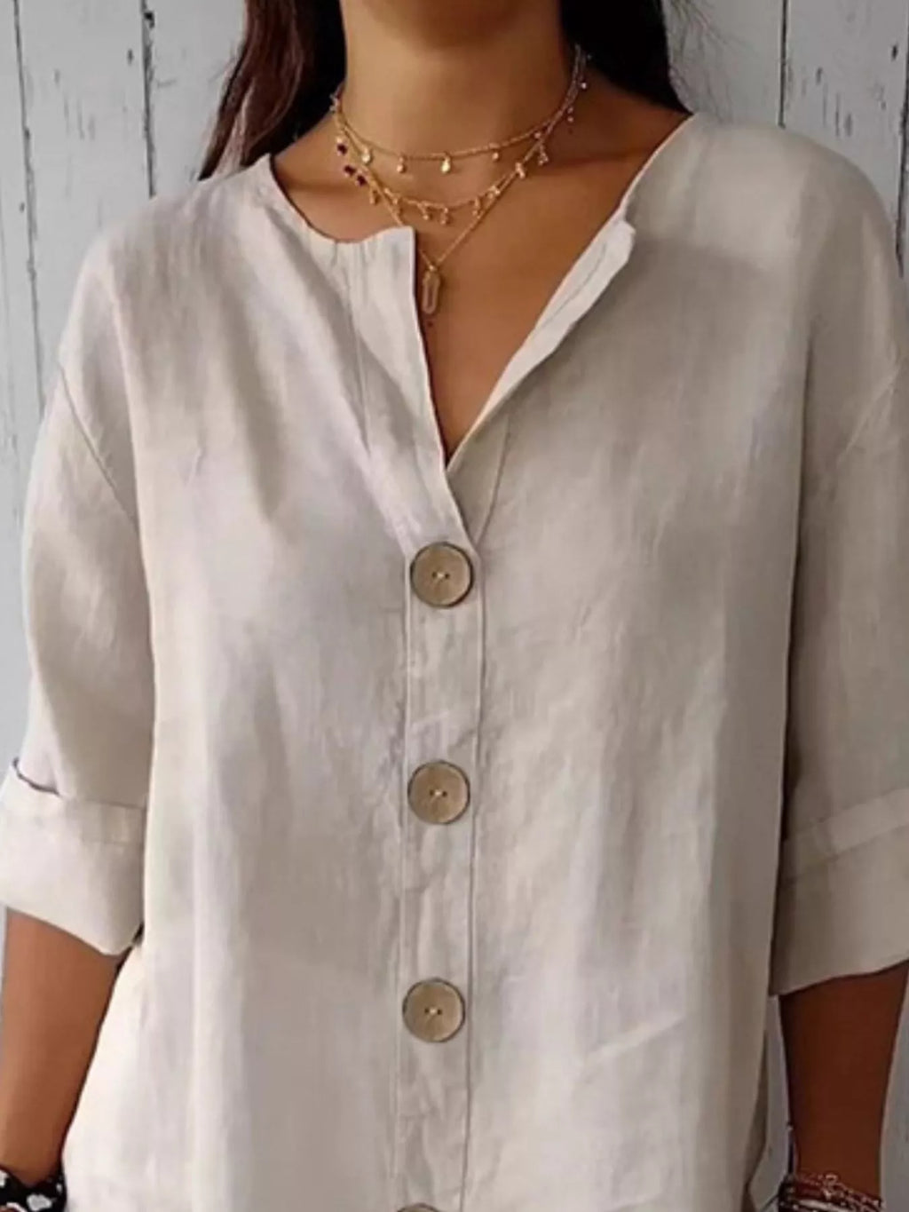 Casual Loose Button-Down Shirt