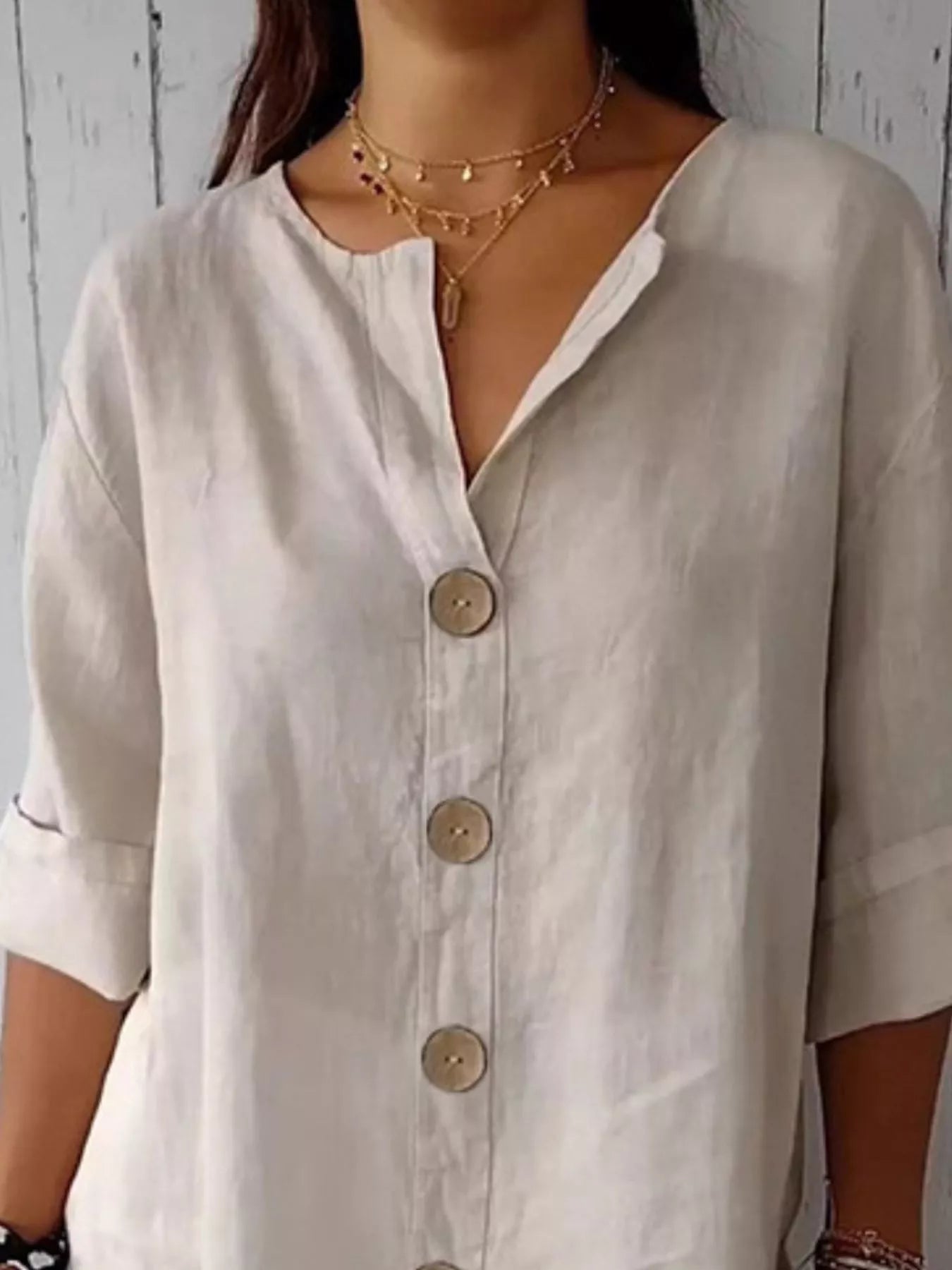 Casual Loose Button-Down Shirt