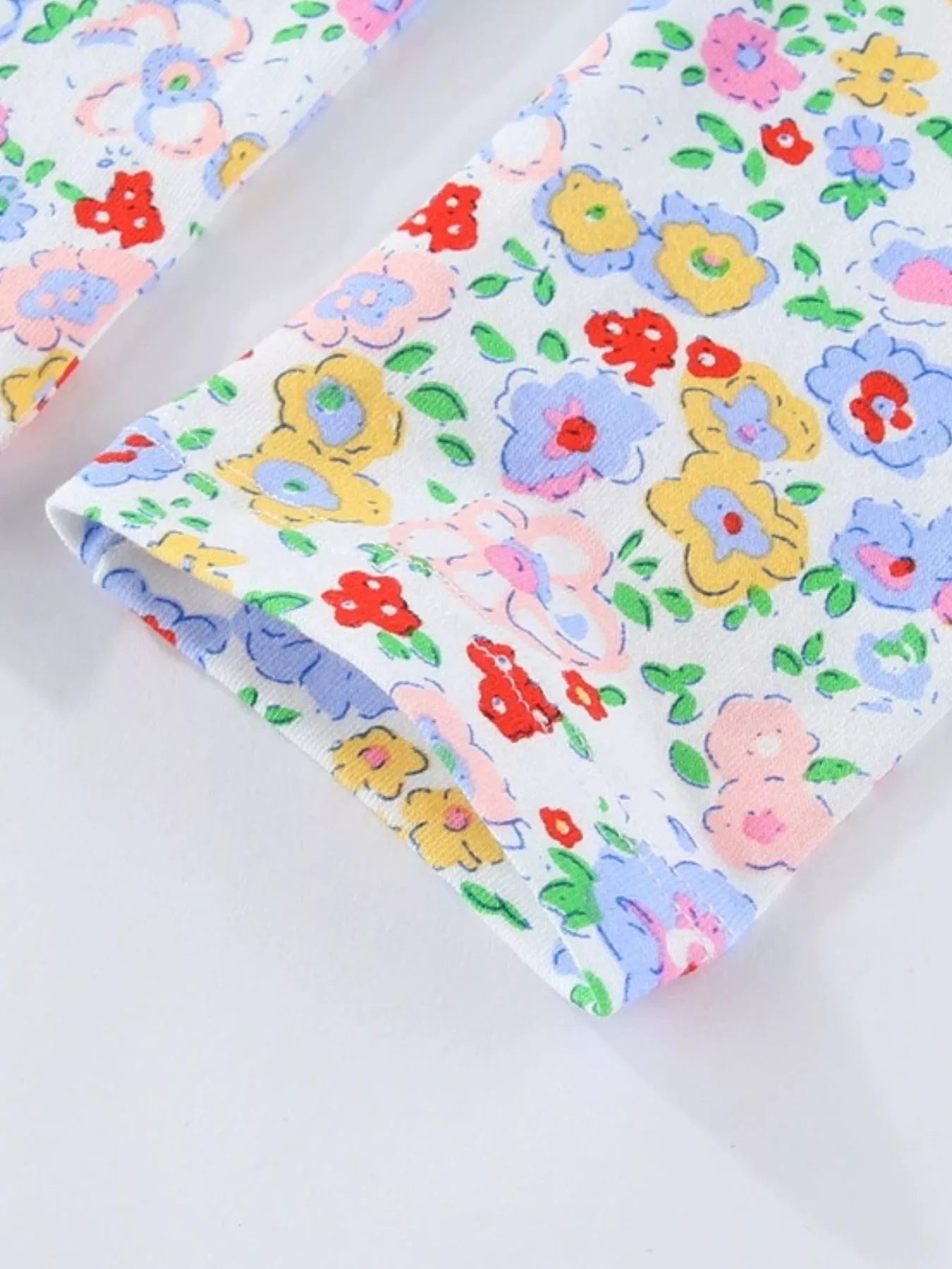 Children's Floral Print Stretch Leggings