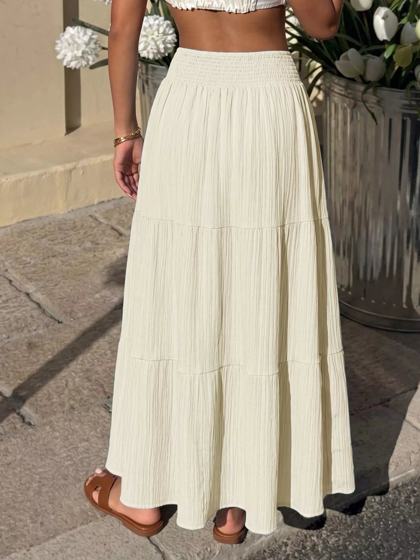 Tiered Flowy Maxi Skirt