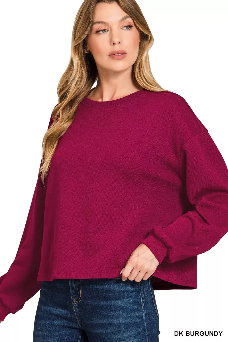 Zenana French Rib Pullover and Pants Set