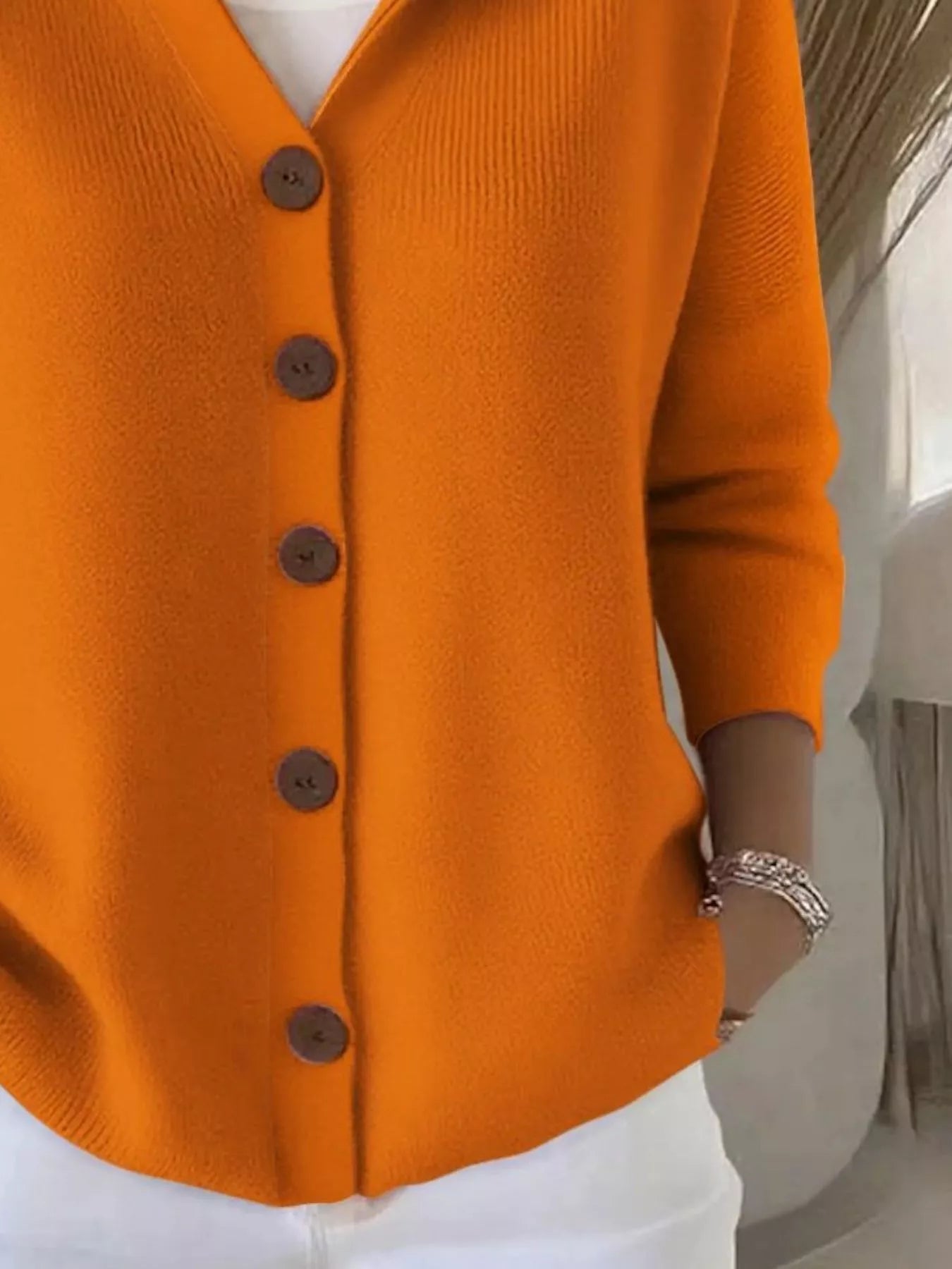 Full Size Hooded Button-Down Knit Cardigan Plus Size