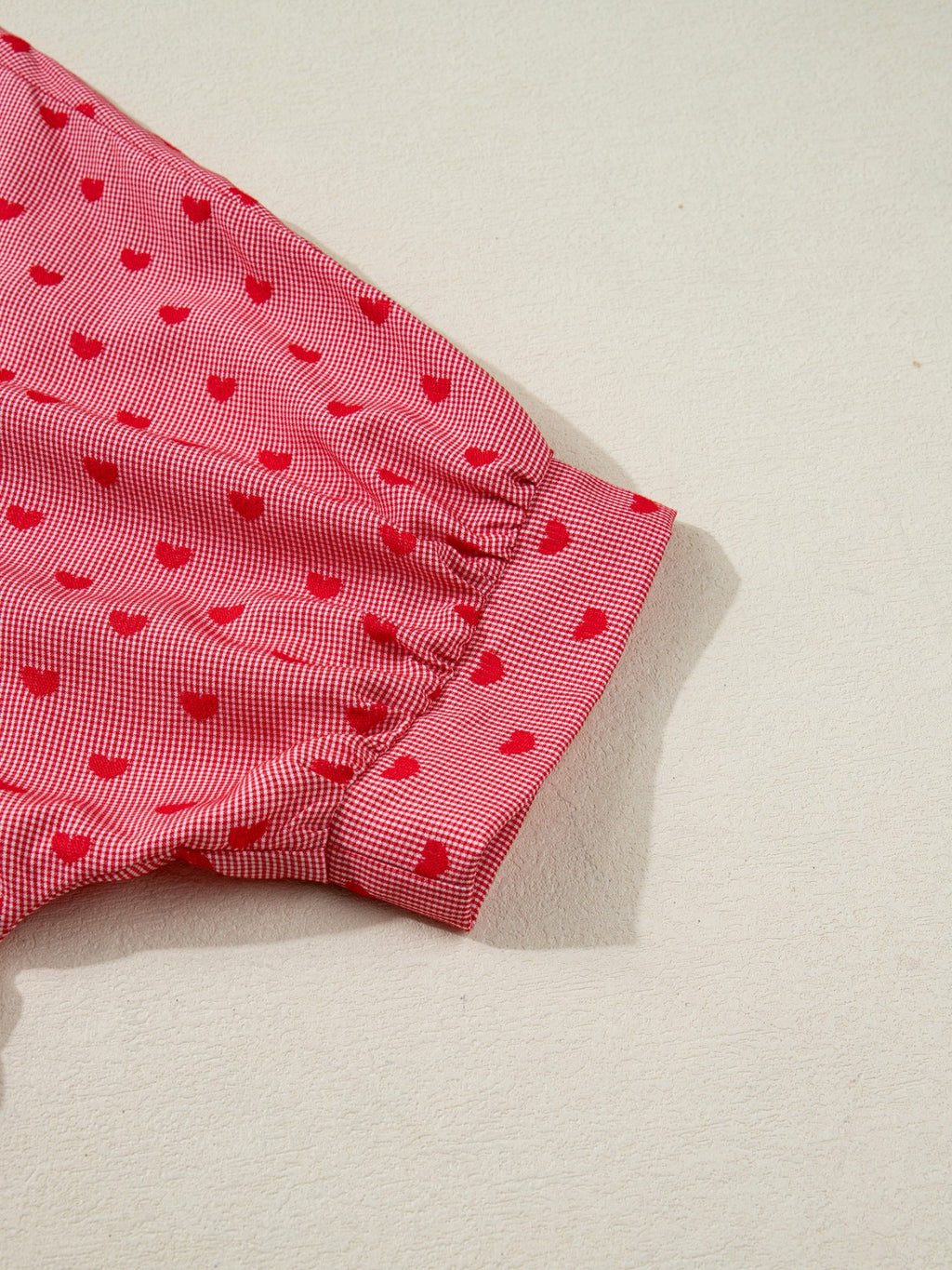 Heart Print Button-Down Shirt