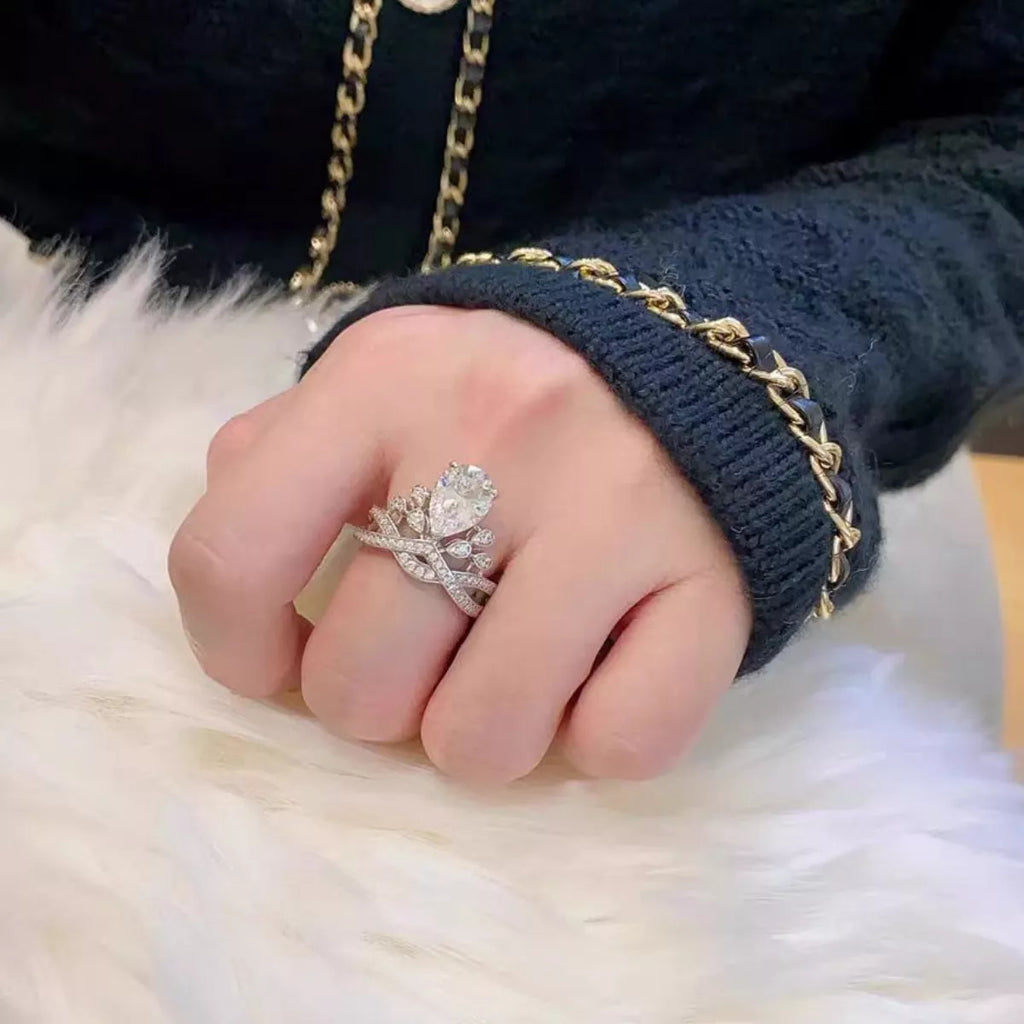 2 Carat Moissanite 925 Sterling Silver Ring