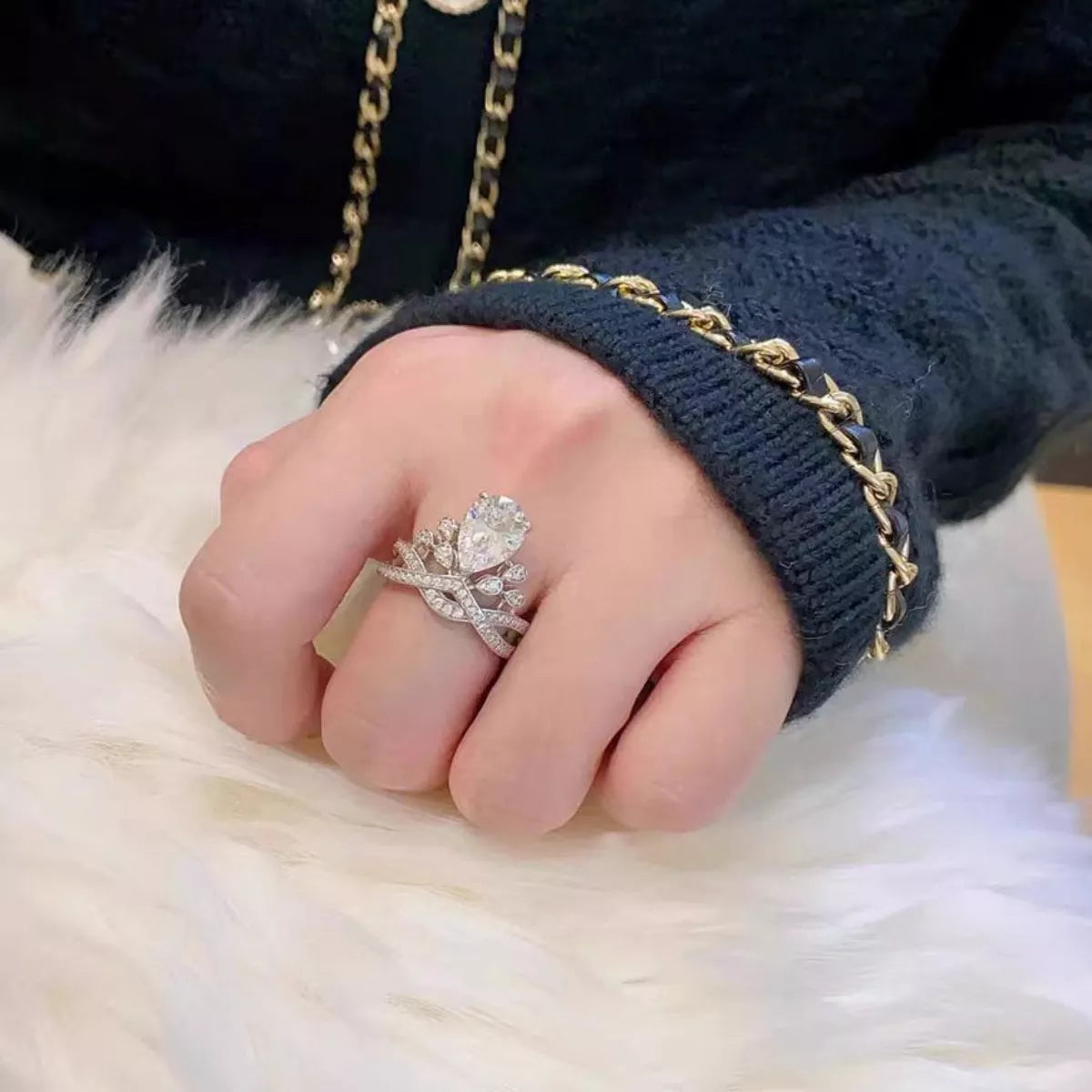 2 Carat Moissanite 925 Sterling Silver Ring