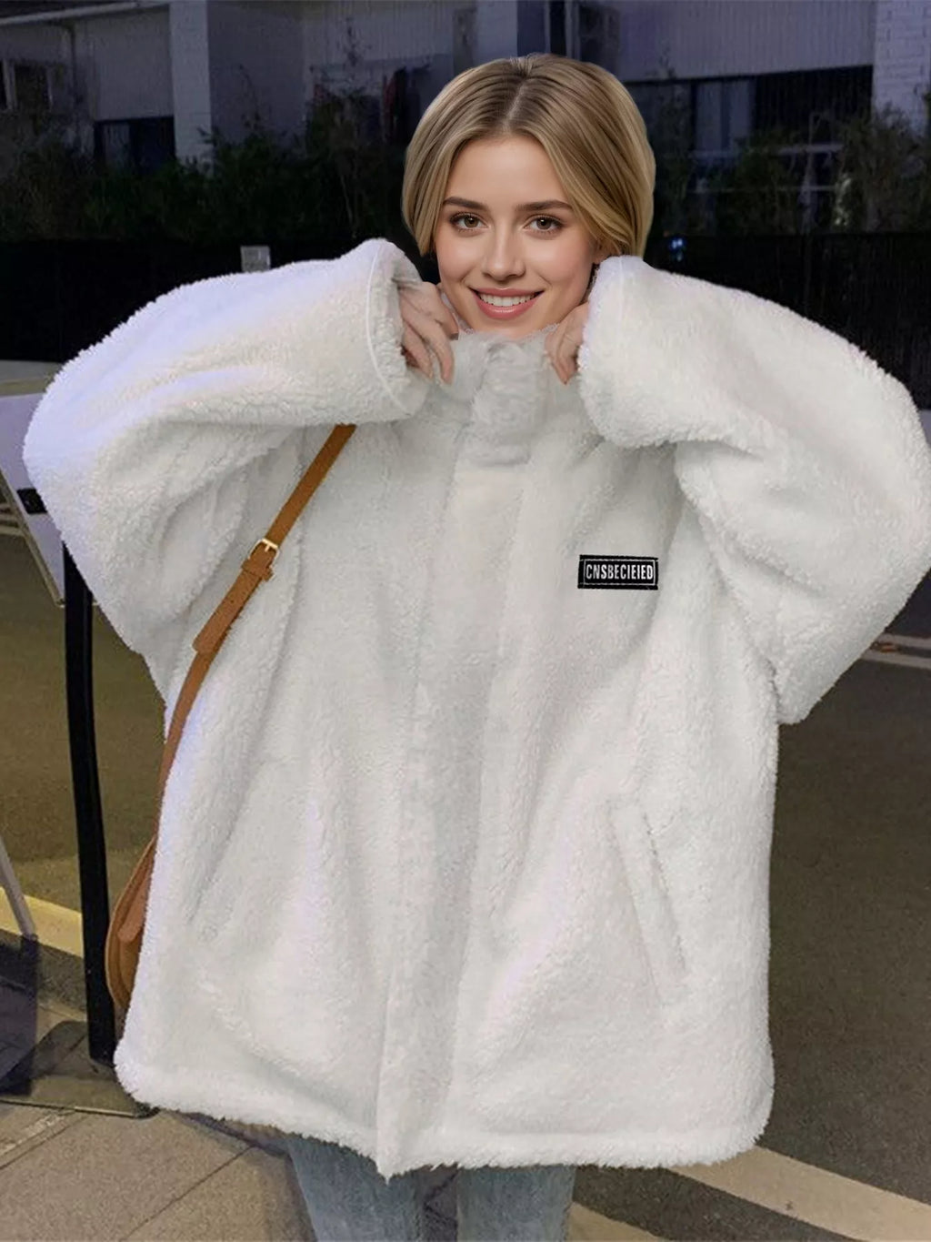 Sherpa Fleece Zip Up Outerwear
