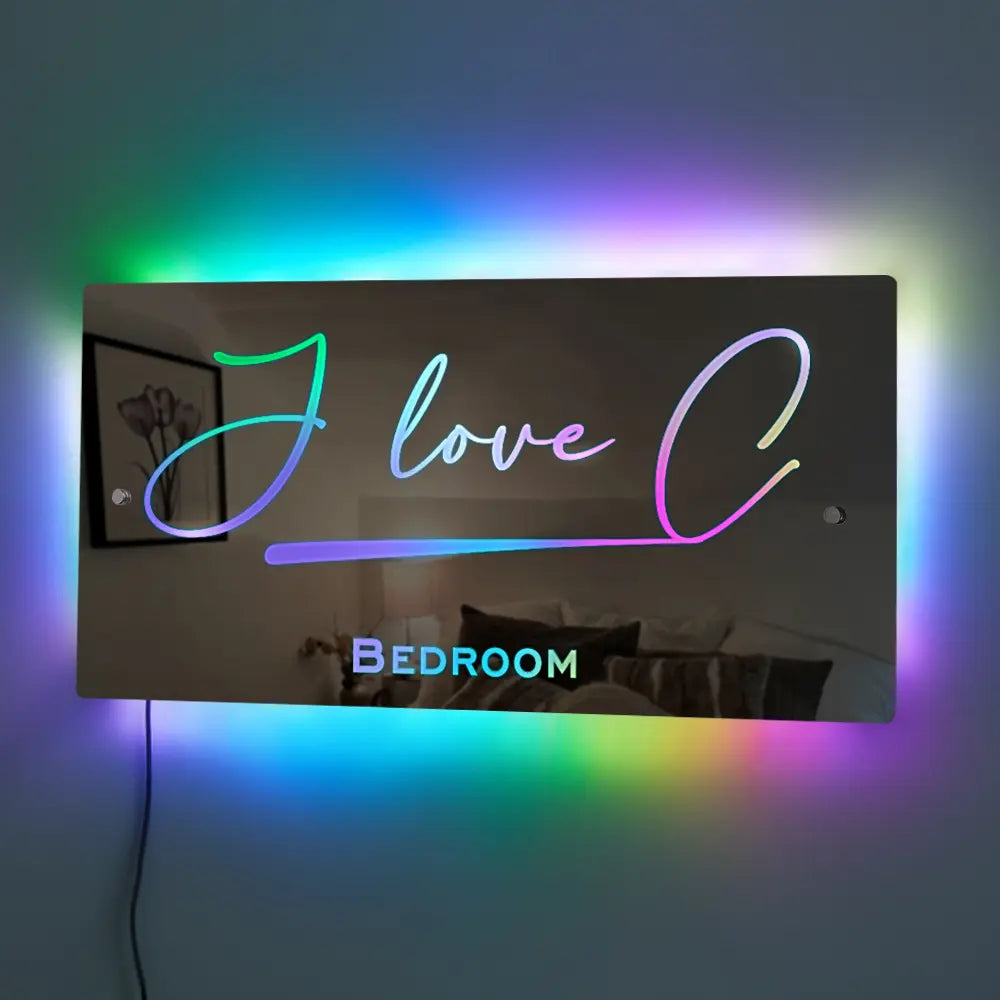 💡✨Personalized LED Light Up Name Mirror – See Your Name in Lights!💡✨