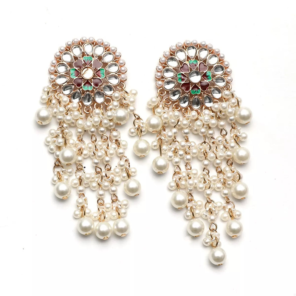 Pearl Fringe Dangle Earrings